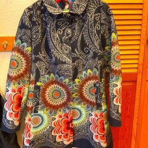 Desigual Coat.  Size 42   Colorful